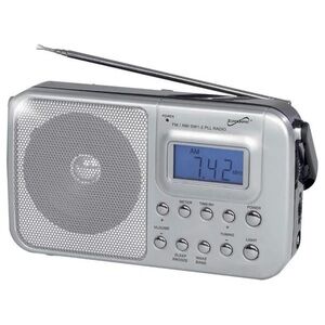 Silver Portable FM/AM Radio